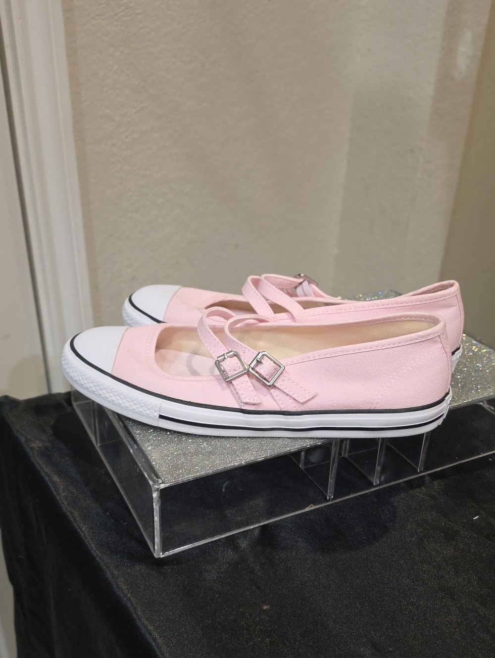Converse All Star Dainty Mary Jane Sneakers- Sugar Berry/White - Picture 9 of 12
